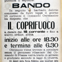 Annuncio del coprifuoco.